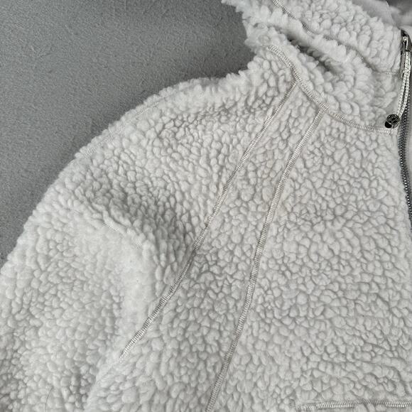 Lululemon Scuba Oversized Sherpa 1/2 Zip Hoodie M/L Vapor Gray Wool Blend - Picture 5 of 16